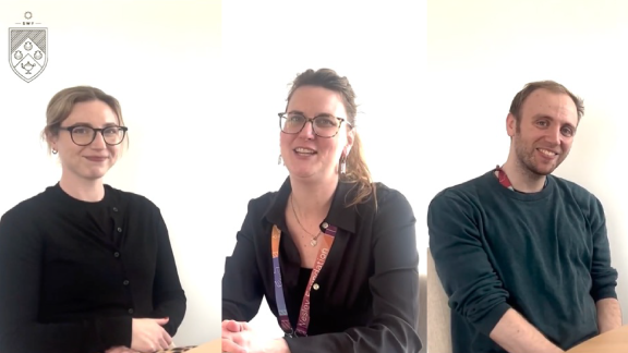 Eilidh Galbraith, Stefanie Conradt and George Clayton